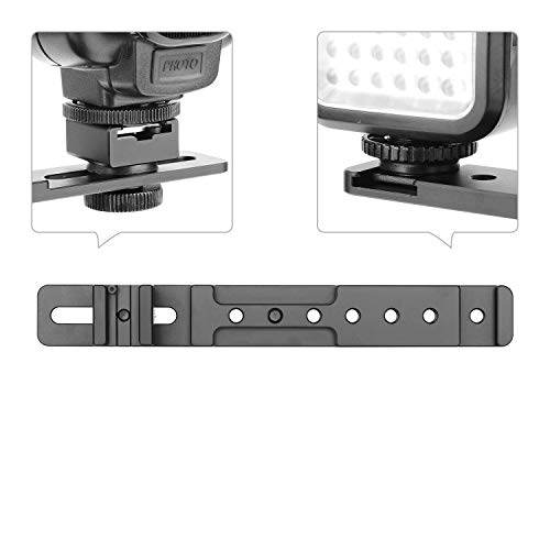 ChromLives 8'' Cold Shoe Extension Bar, Flash Straight Bracket, Camera Dual Mount Flash Bracket Compatible with Nikon Canon Sony Olympus DSLR Camera Camcorder DV - Image 4