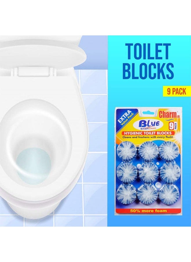 CHARMM - Anti-Bacterial Toilet Block 18x40g Blue - Image 1