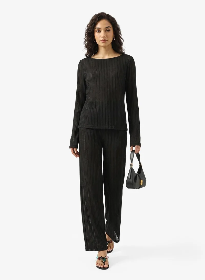Ginger Relaxed Pointelle Top & Pant Lounge Set