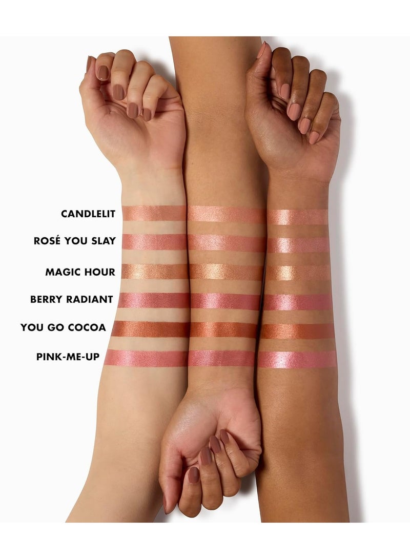 إلف أحمر الخدود السائل من هالو جلو بيوتي لخدود متوهجة ومشرقة، غني بالسكوالان، نباتي ولم يتم الإساءة إلى الحيوانات لتصنيعه. بينك مي اب - Image 2