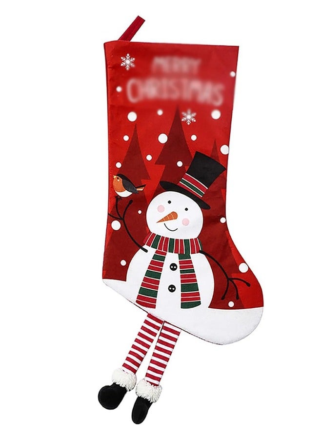 Brain Giggles Brain Giggles Hanging Snowman Sock Decoration Non-woven Fabric Hanging Ornaments Large Gift Bag Party Home Decoration  - Image 1