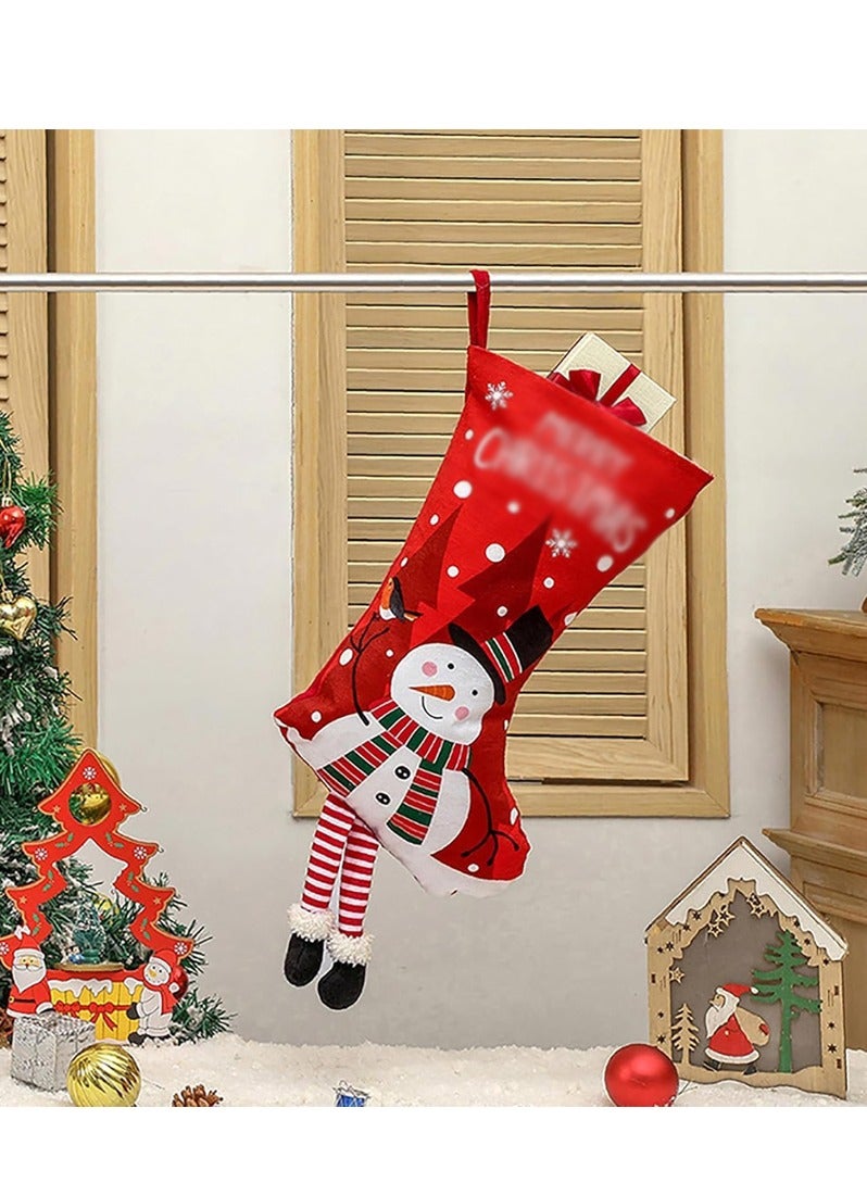 Brain Giggles Brain Giggles Hanging Snowman Sock Decoration Non-woven Fabric Hanging Ornaments Large Gift Bag Party Home Decoration  - Image 2