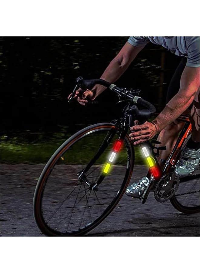 Arabest 24 PCS Safety Reflective Sticker,High Visibility Reflective Sticker,Waterproof Warning Safety Reflectors Tape,Self Adhesive Stickers Night Visibility Reflective Tape for Vehicle, Bicycles, Moto Helmet  - Image 2