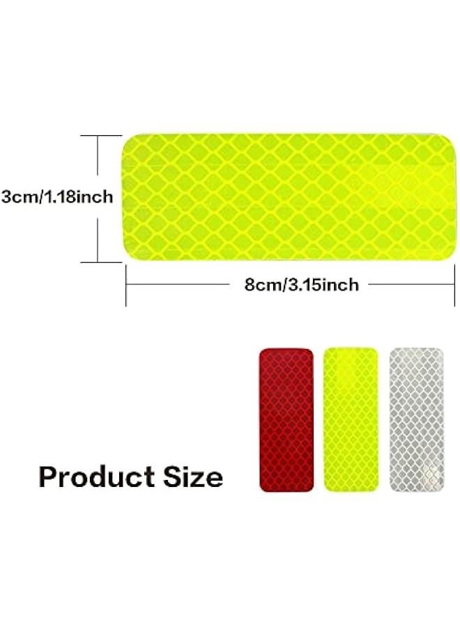 Arabest 24 PCS Safety Reflective Sticker,High Visibility Reflective Sticker,Waterproof Warning Safety Reflectors Tape,Self Adhesive Stickers Night Visibility Reflective Tape for Vehicle, Bicycles, Moto Helmet  - Image 3