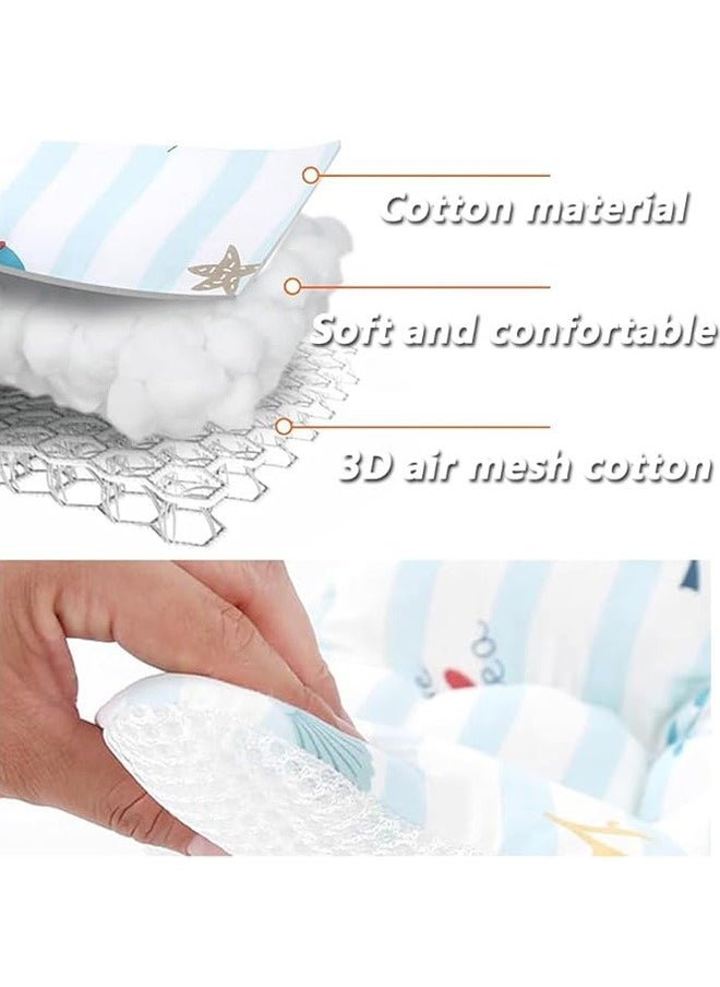 Generic - Stroller Seat Cushion Infant Car Seat Insert Stroller Head and Body Support Pillow Breathable Car High Chair Cushion Non Slip Cushion for Baby Kid Toddler(Blue Whale) - Image 1