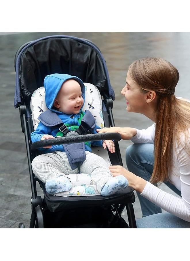 Generic - Stroller Seat Cushion Infant Car Seat Insert Stroller Head and Body Support Pillow Breathable Car High Chair Cushion Non Slip Cushion for Baby Kid Toddler(Blue Whale) - Image 1