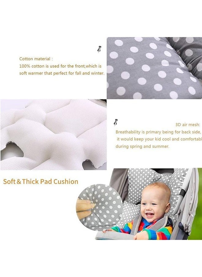 Generic - Stroller Seat Cushion Infant Car Seat Insert Stroller Head and Body Support Pillow Breathable Car High Chair Cushion Non Slip Cushion for Baby Kid Toddler(Blue Whale) - Image 1