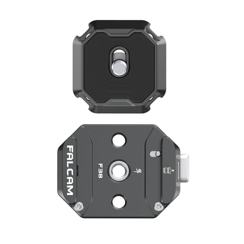 FALCAM F38 Quick Release Kit V2, Quick Release System, Base and Plate with 1/4" and 3/8" Screw Thread for Tripod, Monopod, Stabilizer, Slider - F38B3404 - Image 1