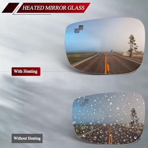 GrteRokky Driver Side Mirror Glass w/Heated|Blind Spot Detection Compatible for Mazda CX-5 2017-2023 CX-9 2016-2023 Left Side Rear View Mirror LH Heating with Backing Plate TK71-69-1G7 - Image 5