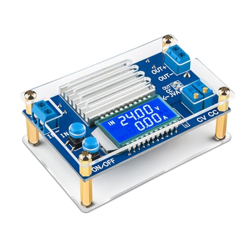 DROK Rees52 Dc Buck Converter, 5.3V-32V To 1.2V-32V 12A Adjustable Power Supply, 5V 9V 12V 24V 30V 32V Step Down Voltage Regulator With Lcd Display - Image 1