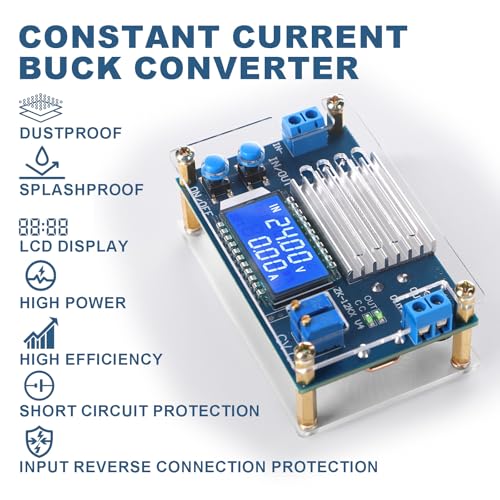 DROK Rees52 Dc Buck Converter, 5.3V-32V To 1.2V-32V 12A Adjustable Power Supply, 5V 9V 12V 24V 30V 32V Step Down Voltage Regulator With Lcd Display - Image 2