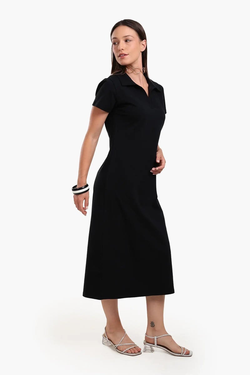 Carina Polo Neck Midi Dress - Image 3