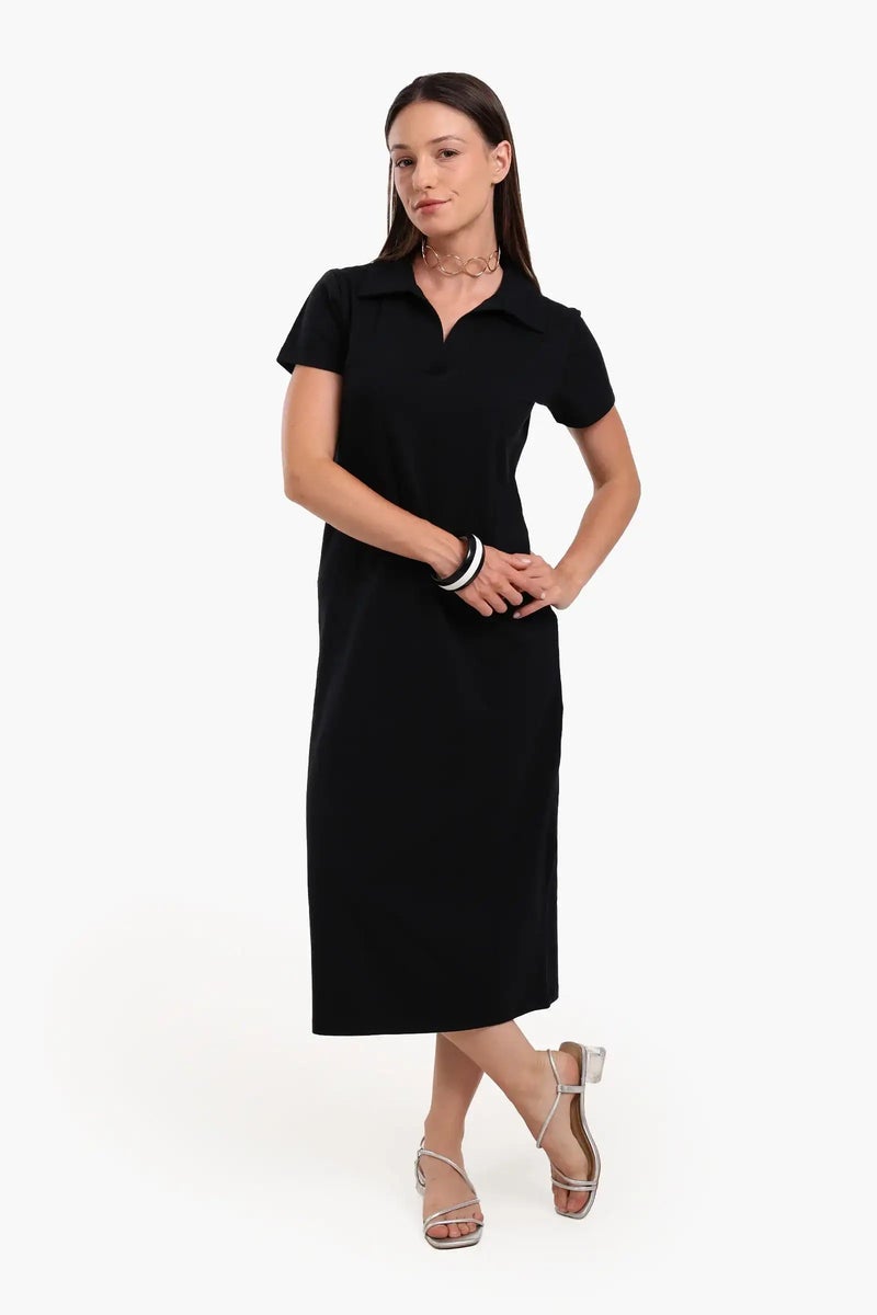 Carina Polo Neck Midi Dress - Image 1