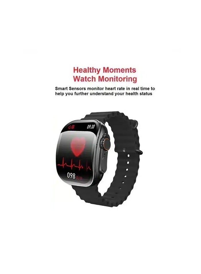 W&O® Little Star X10 Ultra 3 Smartwatch - WearFIT Technology with NFC & Voice Assistant - Health Tracking & WeChat Pay-BLACK - Image 3