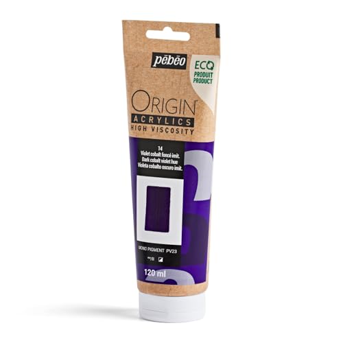 PEBEO Origin Ecodesigned Highviscosity Acrylic Paint High Pigment Concentration for Intense Color and Excellent Lightfastness 405 Fluid Ounces 120 ml Tube Dark Cobalt Violet Hue - Image 3