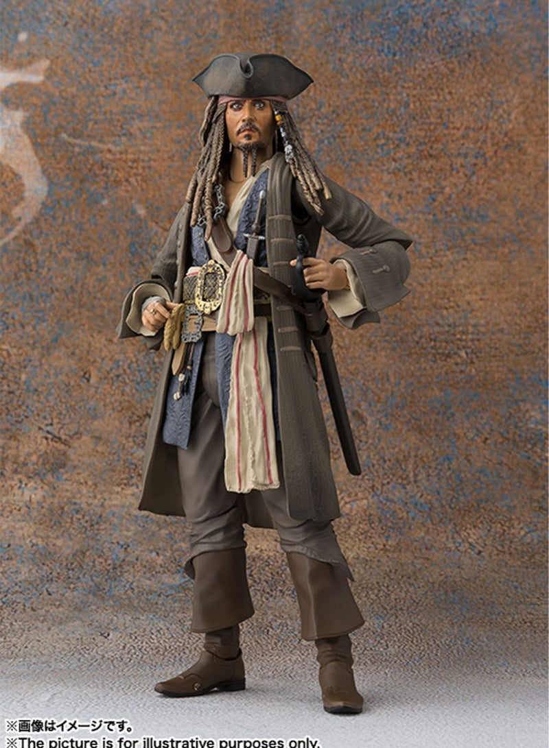 general Pirates of the Caribbean 5 Johnny, Depp SHF Captain Jack, Dead No Tales, movable, boxed figure for fans and friends (15cm)  - Image 2