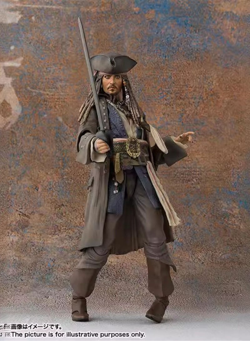 general Pirates of the Caribbean 5 Johnny, Depp SHF Captain Jack, Dead No Tales, movable, boxed figure for fans and friends (15cm)  - Image 3