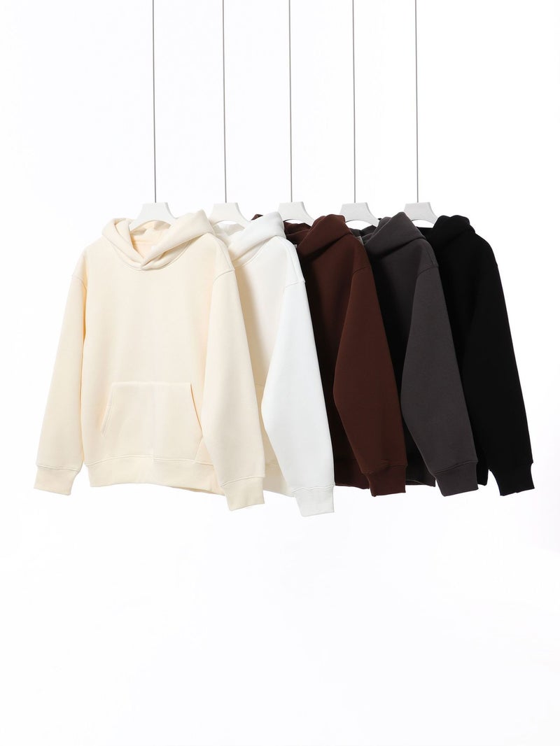 Vintage Heavy 480G Ami Kaji Hoodie Men'S Thickened Tight Fleece Shoulder Pullover Hoodie Women - Image 5