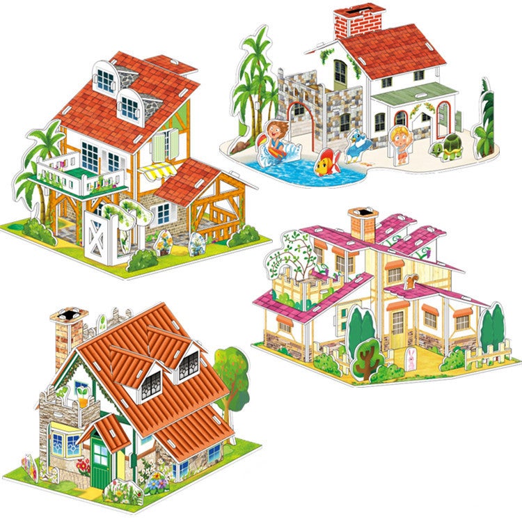 Diy Children'S New 3D Puzzle Model School Gift Paper Color Handmade Puzzle Toys Quality Assurance - Image 5