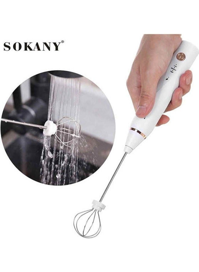 sokany Multifunction Portable Blender   Hand Stick Beater Blender Rechargeable Coffee 120.0 W 201A-W White  - Image 2