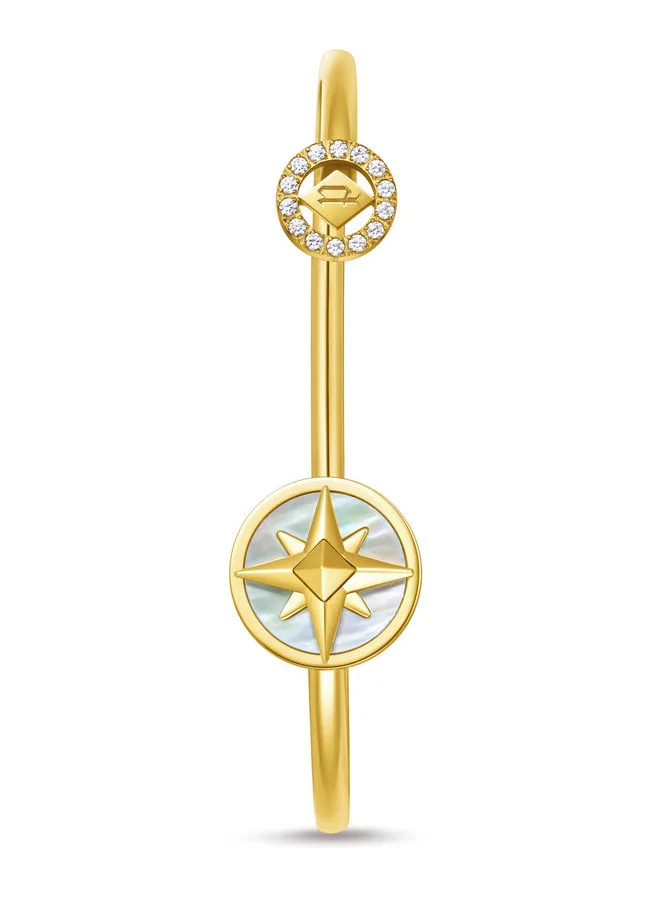 POLICE Lucky Star Bangle for Women Gold Plating with Mother of PearlPEJLG0002003