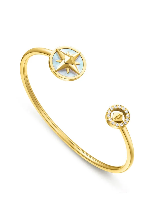 POLICE Lucky Star Bangle for Women Gold Plating with Mother of PearlPEJLG0002003