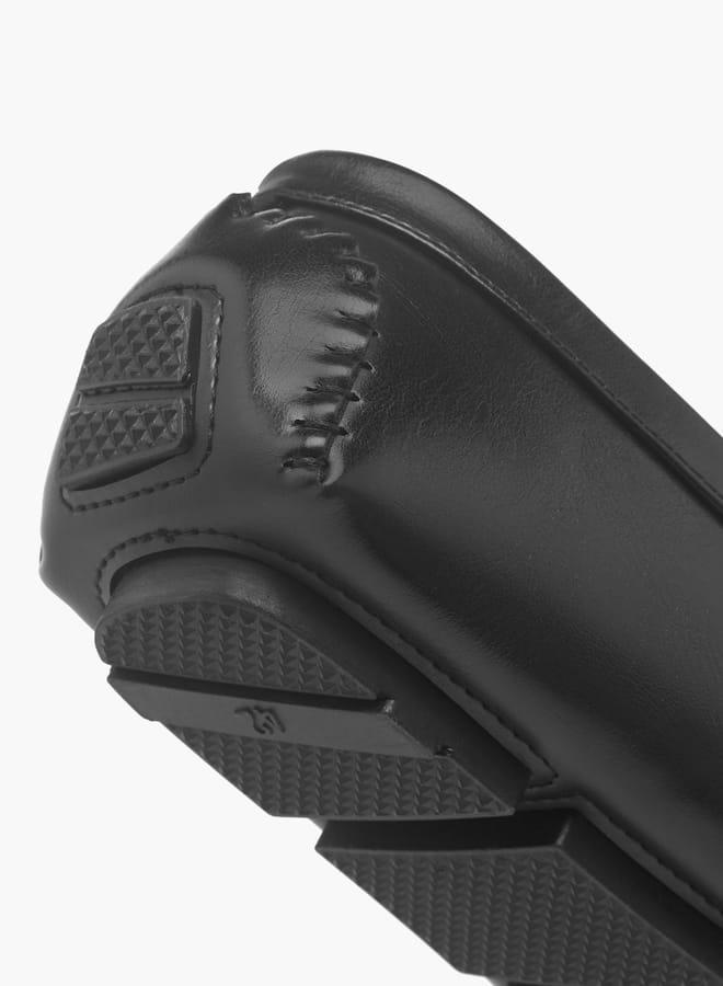 DUCHINI Men's Monogram Textured Slip-On Moccasins - Image 5