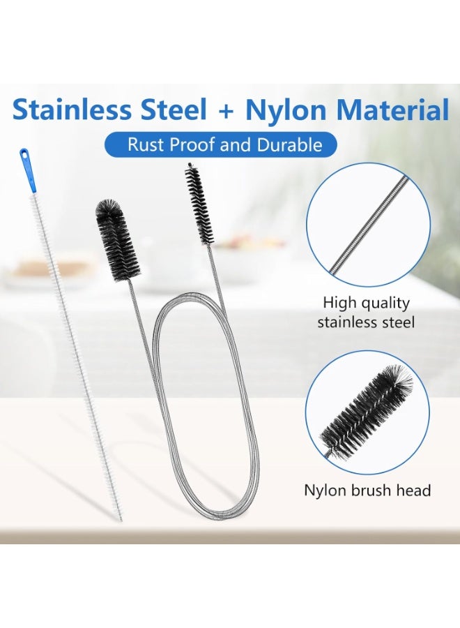 SUNSAR 2PCS Drain Unblocker Tools, Flexible Sink Cleaning Brush 61 inch Sink Unblocker Tool & 17.7 inch Pipe Cleaner Brush for Bathroom Kitchen Sewer Plug Hole - Image 4