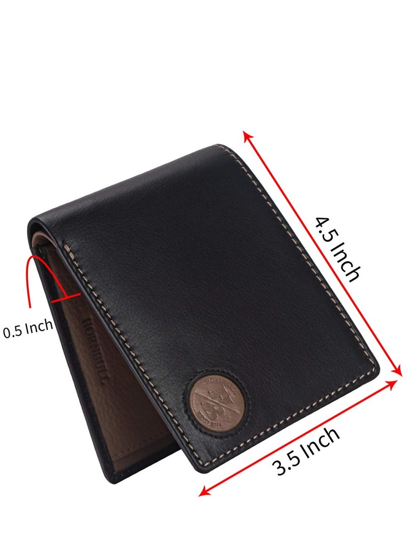 HORNBULL Bill Mens Leather Wallet, Black/Mud, Casual | MW167 (RV36)  - Image 4