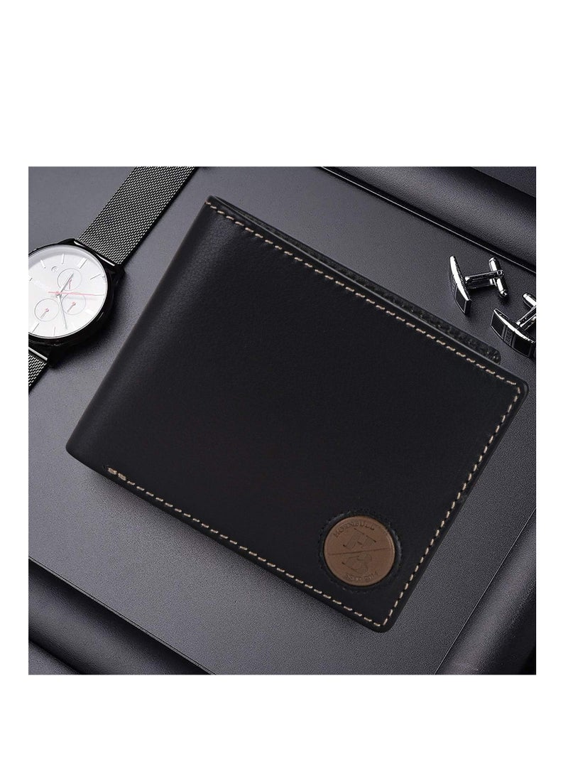 HORNBULL Bill Mens Leather Wallet, Black/Mud, Casual | MW167 (RV36)  - Image 3