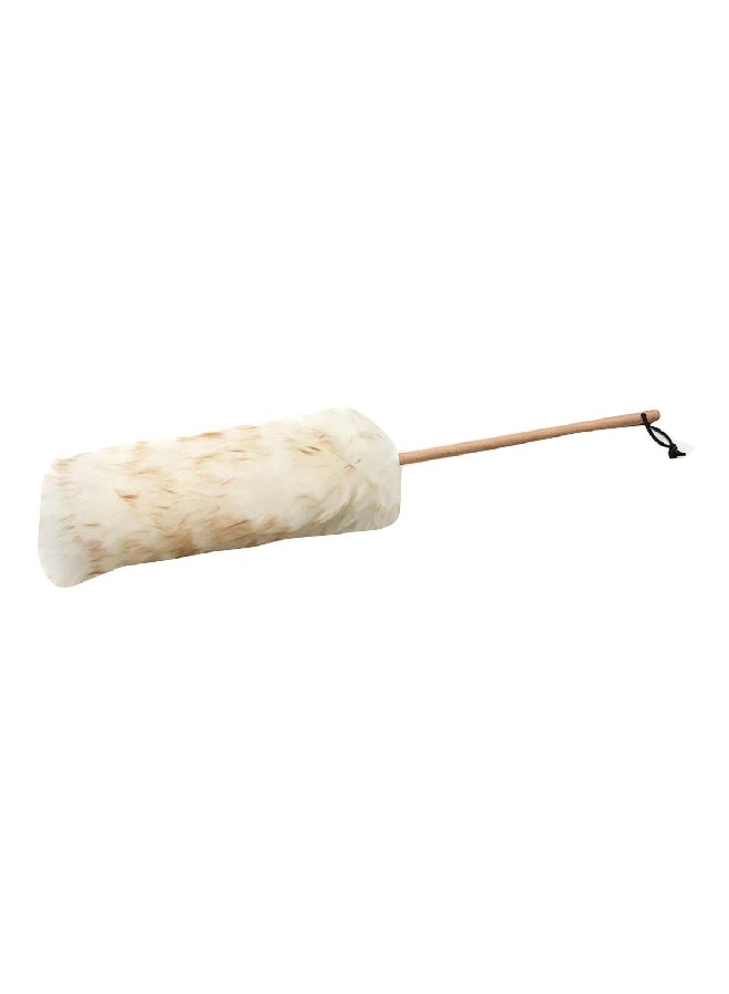 Secure Grip Handle Lambswool Duster White and Brown 24 Inch D24