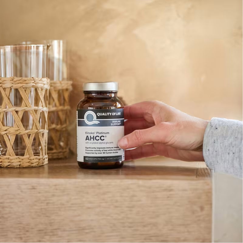 Quality of Life Labs, Kinoko Platinum AHCC, 60 Veggie Capsules - Image 3
