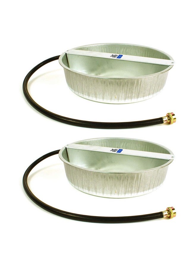 ليتل جايانت وعاء ماء إيفر فول للحيوانات الأليفة من ليتل جاينت، مصنوع من الفولاذ المجلفن، سعة 13 كوارت (عبوة من قطعتين) - Image 1