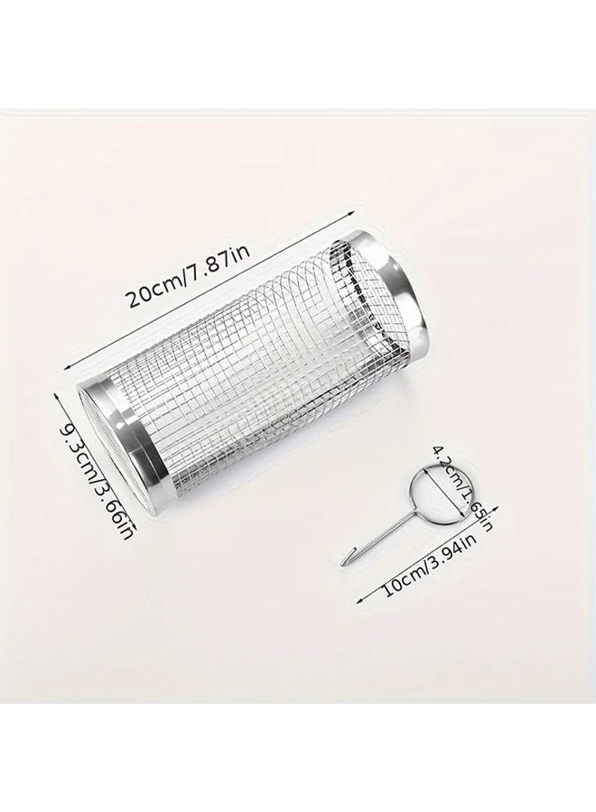 إسكدنيا شواية باربيكو محمولة صغيرة من الفولاذ المقاوم للصدأ، قفص شواء لأدوات الطهي في حفر النار أثناء التخييم في الهواء الطلق - Image 1