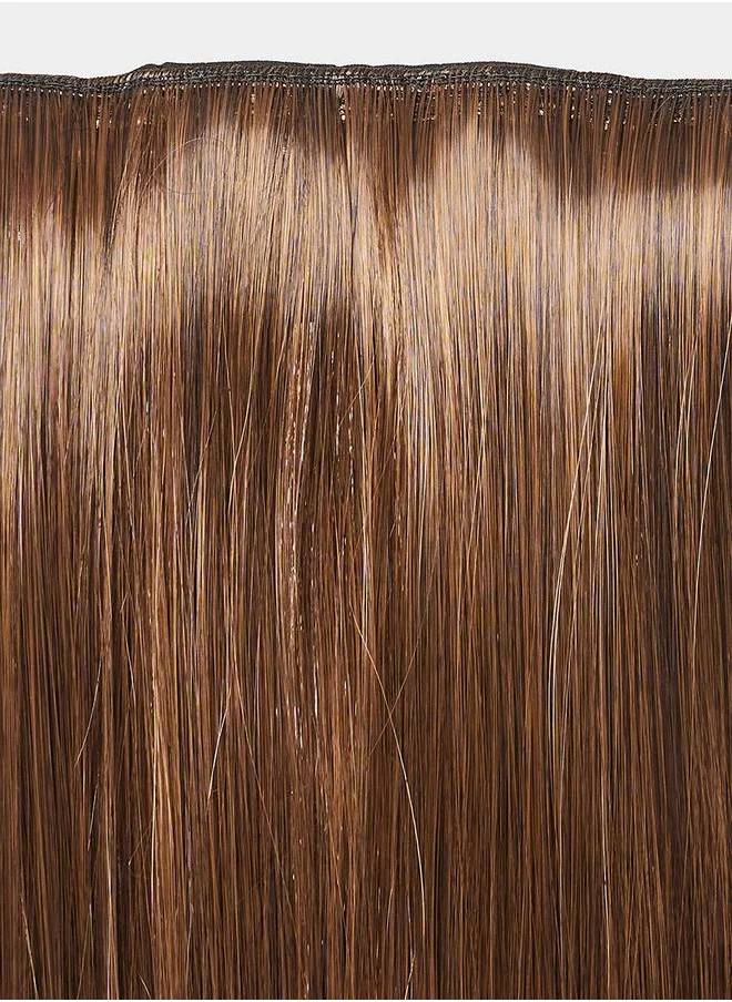 ستايلي Clip-On Brown Straight Wig