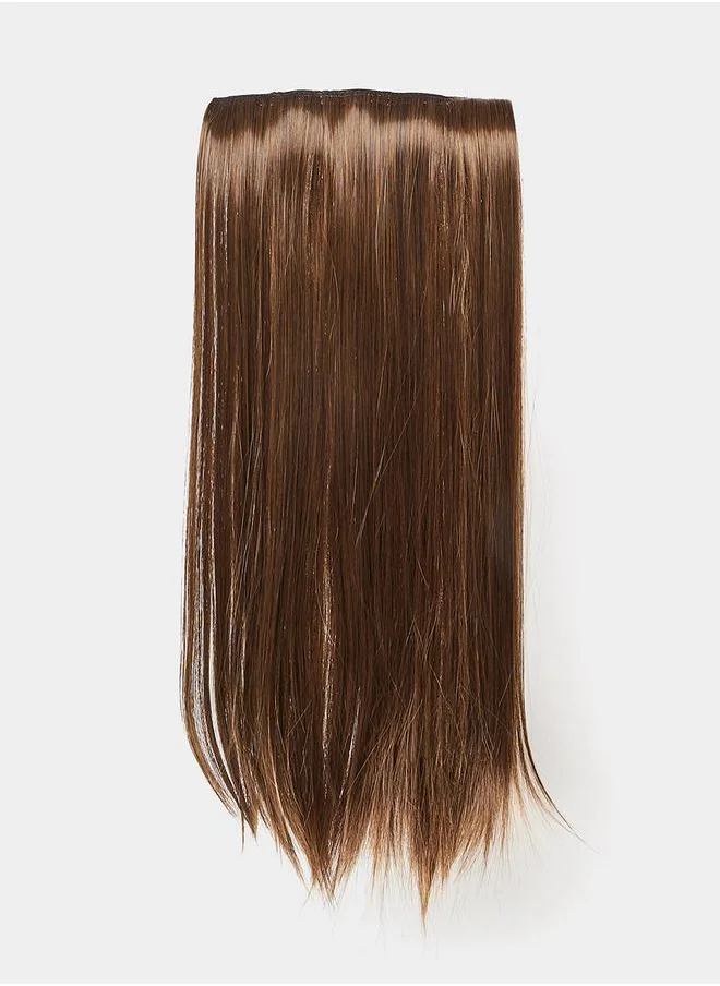 ستايلي Clip-On Brown Straight Wig