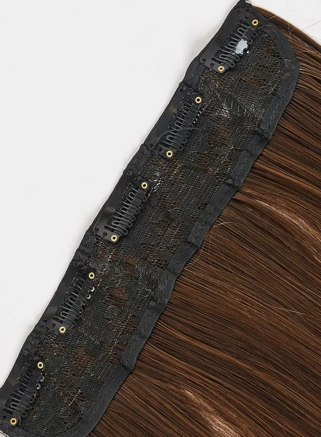 ستايلي Clip-On Brown Straight Wig