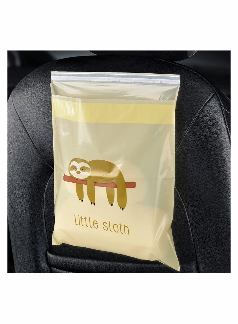 Car Trash Bag, 30 Pcs Easy Stick-On Disposable Car Garbage Bags, Durable Waterproof Leak-proof Vomit Bag, Suitable for Cars, Kitchens, Bedrooms, Travel, Camping, Office Spaces (Yellow)