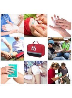 erorex Empty First Aid kit Bag, Red Medical Supplies Organizer Bag, Travel Medicine Bag Travel Rescue Pouch First Responder Storage Medicine Emergency Bag for Car Home Camping, Medium (Bag Only)  - Image 3
