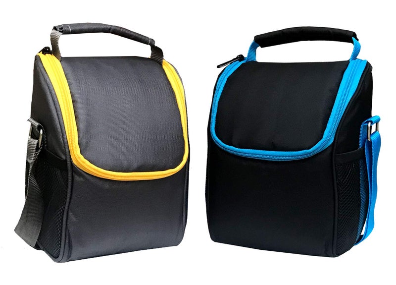FOONTY Daily Use Waterproof Lunch Bags/Lunch Box(Black&Grey,Combo of 2,Lab-3) - Image 5