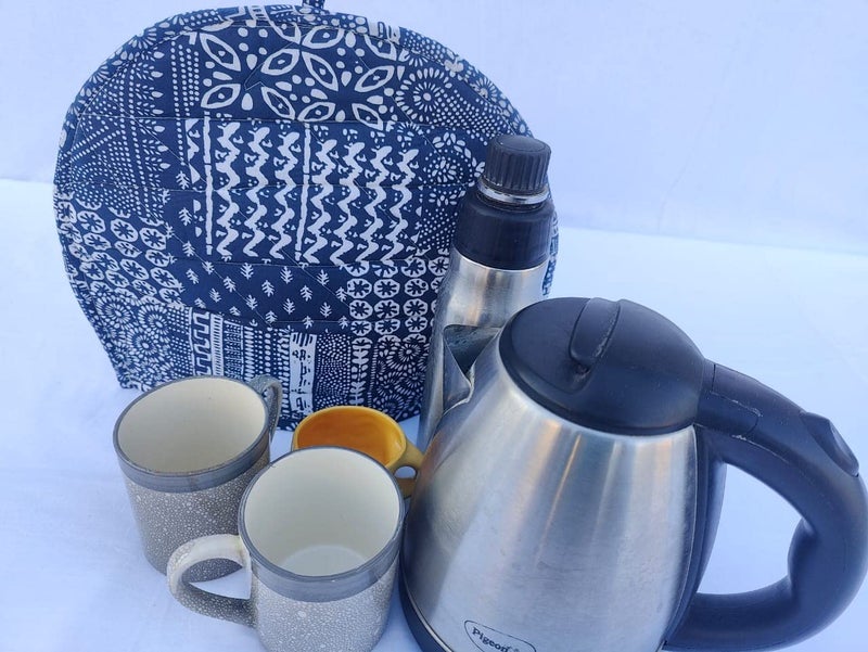 Kalap Mandala Tea Cozy Cover Hand Winter Tea Cozy Cotton Tea Kettle Warmer Pot Cover Hot Coffee Cover Handamde Kitchen Décor Tea Cozy Mandala Tea Cozy (Pattern 10) - Image 3