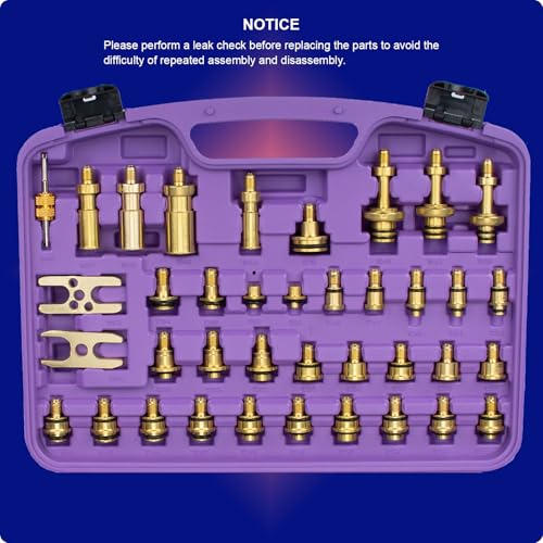 YFIXTOOL 77PCS Air Conditioning Leak Test Kit, Air Conditioning Leak Detector, A/C Compressor Detection Repair Tool Kit - Image 3