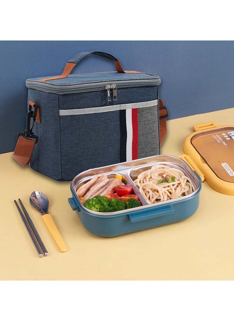 TOMSHOO Lunch Bag, Lunch Box, Insulated Large Lunch Bag for Women Adult Men, Leakproof Lunch Tote Large Capacity Reusable Insulated Cooler Lunch Container for Work/Office/Picnic/Travel-C  - Image 3
