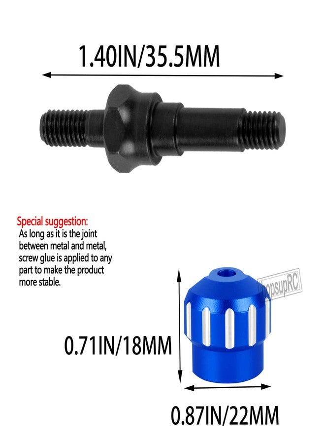 hopsupRC Shock Standoff Set&Shock Cap Protector Upgrade Parts for 1/8 KRATON/NOTORIOUS/OUTCAST/TYPHON 6S BLX,1/7 INFRACTION/MOJAVE/FIRETEAM 6S BLX.Shock Absorber Bracket Screw&Shock Cap.Navy Blue - Image 5
