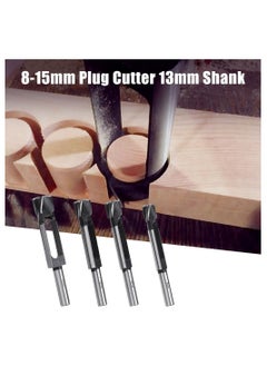 Excefore Wood Plug Hole Cutter Standard Wood Dowel Maker Plug Hole Cutter Deep Plug Cutter Core Drill Woodworking Tool for Wood working Furniture Making Carpentry 8mm 10mm 12mm 15mm  - Image 2