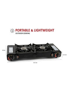 Portable Camping Gas Stove, Double Burner BBQ Cooker, Outdoor Grill Plate 2 Burner Portable Cooker - pzsku/ZBA7E7361C5C2E76C46D9Z/45/_/1701684672/47554d44-5a46-4a80-b59e-8e71be5d76ee