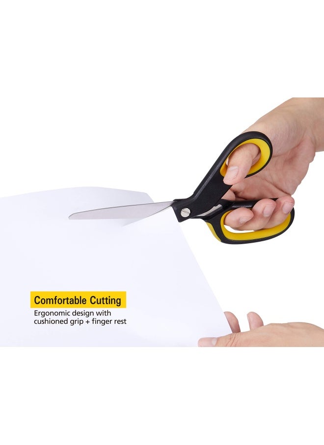 Stanley 8 Inch All-Purpose Ergonomic Scissor Sci8Est-Ylw Yellow Black  - Image 4
