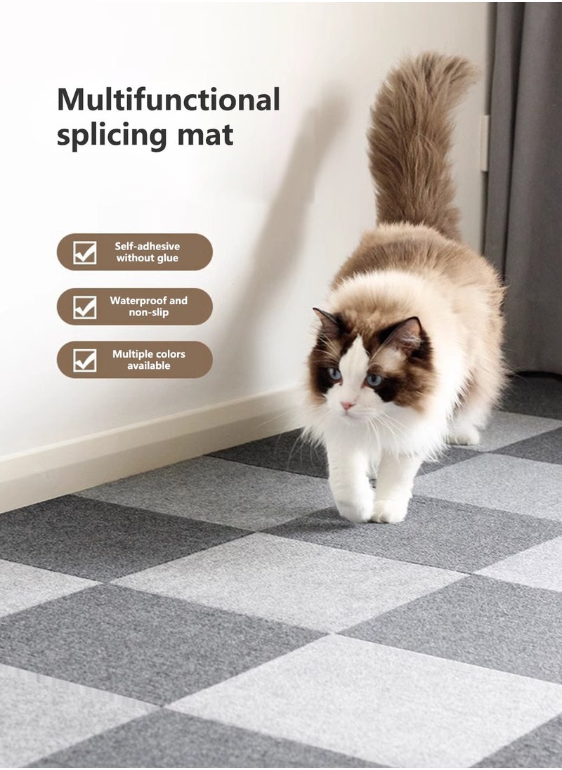 Sharpdo - 1-Pic of Carpet Tile, Peel And Stick, 40*200cm Non-Slip Self-Adhesive Square Carpet Floor Tile, Reusable Waterproof Carpet, Suitable For Living Room And Bedroom - Image 1