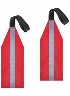 Excefore Safety Warning Travel Flag for Kayak Red Canoes SUP Towing Flag  with Webbing Accessories 2 Pieces  - Image 1