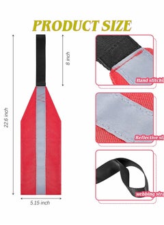 Excefore Safety Warning Travel Flag for Kayak Red Canoes SUP Towing Flag  with Webbing Accessories 2 Pieces  - Image 5
